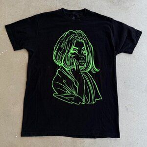 BLACK & NEON GREEN BILLIE EILISH GRAPHIC TEE